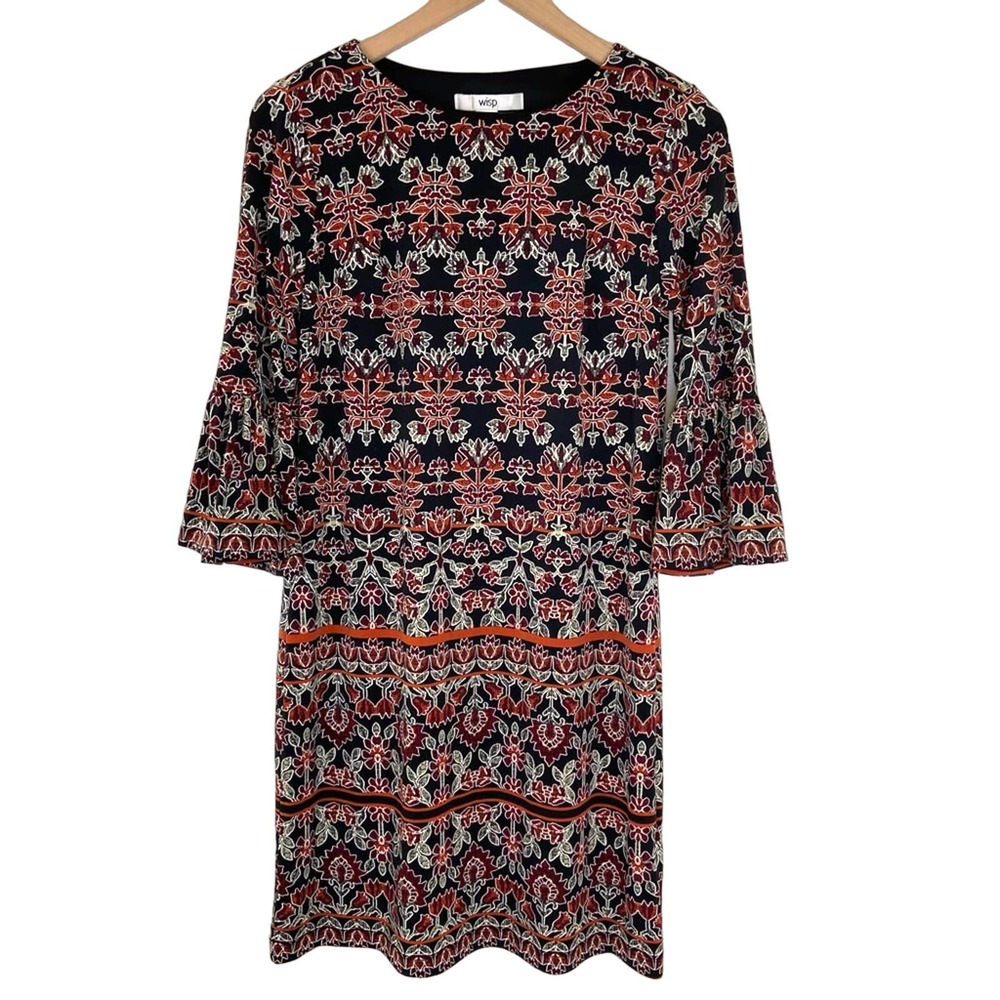 NWT Stitch Fix Bell Sleeve Shift Dress Size 4 Shaya Knit